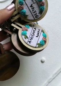Hand Embroidered Keychain