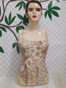 (1200)Snakeskin Print One-Piece Swimsuit