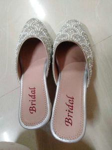 Embellished Pearl &amp; Crystal Mules