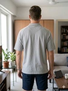 Grey Reebok men's polo shirt