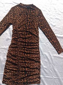 Sheer Cheetah Print Dress