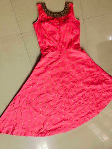 Ethnic Gown With Padding And Stone Work