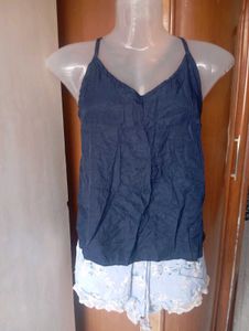 Cozy Navy Blue Pajama Set
