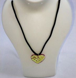 Pendent heart Resin/Rhinestone/unique/latest