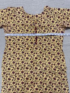 Mustard Yellow Floral Print Kurta Set with Dupatta