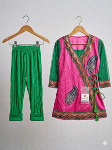 new  Kurta with Green Leggings Set