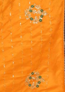 Embroidered Dola Silk Saree With Unstiched Blouse