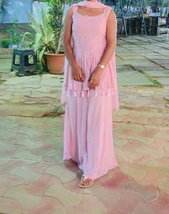 Pink Embroidered Kurta Set