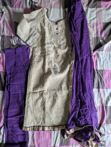CLEARANCE SALE Beige Kurta Set