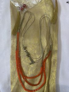 Crystal Orange Beaded Necklace