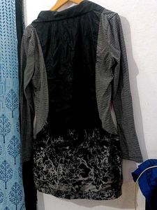 Striped &amp; Patterned Zipper Top