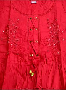 Chic Red Peplum Top