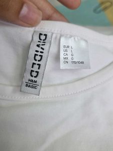 White H&amp;M Basic T-Shirt
