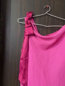 Kazo One Shoulder Top With Saturn Bow Detailing