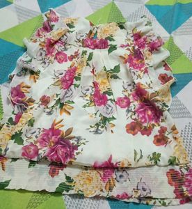 Floral Print Chiffon Top