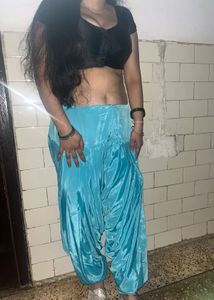 Vibrant Blue Silky Patiala Suit Salwar