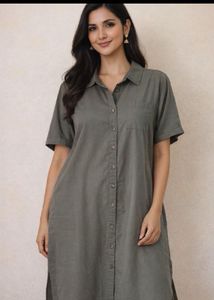 SALE!!Olive Green Button-Up Denim one piece