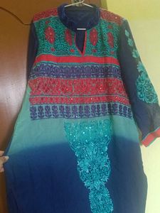 Embellished Ombre Kurti for Women