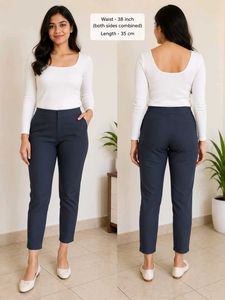 Classic Navy Blue Slim Fit Pants