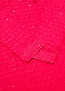 Vibrant hot pink Sequin Kurta