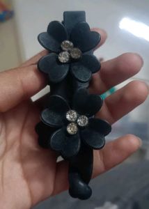 Elegant Black Flower Hair Clip/banana pin
