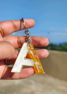 Personalized Resin Alphabet Keychain
