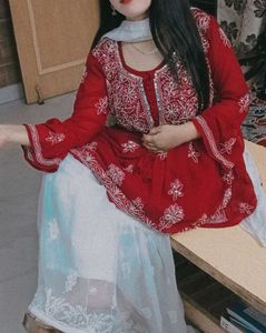 sharara frock suit Lucknowi