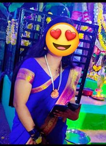Blue Cotton saree with Blouse