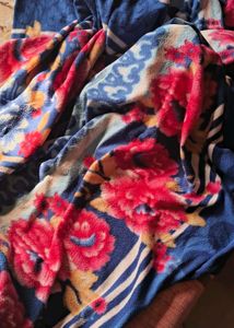Cozy Floral Fleece Blanket (Double Bed)