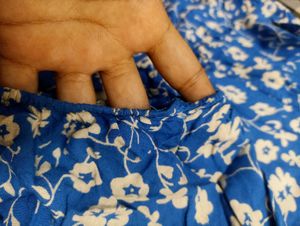 Blue Floral Mini Dress