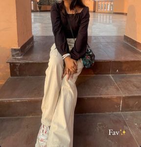 Stylish BAGGY Y2K BEIGE CARGO PANTS