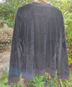 Velvet Bomber Jacket with Embroidery