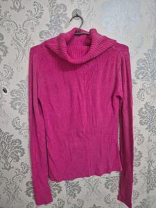 Pink Turtleneck Sweater