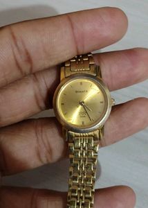 Sonata Gold Tone Watch