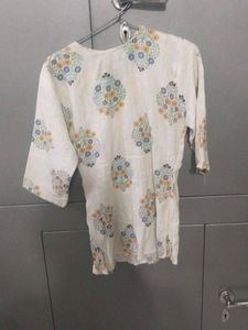 White Printed Kurta