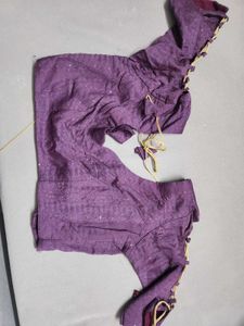 Elegant Purple Banarasi Silk Saree