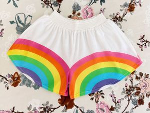 Comfy and stylish rainbow print shorts