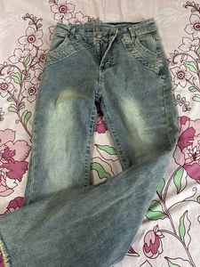 Flared Vintage Wash Jeans