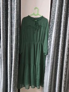 Max Chic Green Textured Midi Dress bust 36