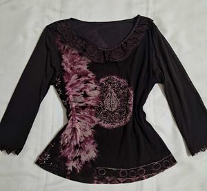Y2k Vintage 2000s Hollywood Style Printed Top