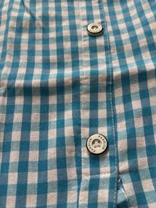 Teal &amp; White Gingham Kurta