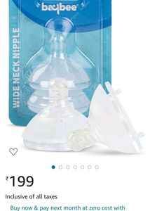 Baybee Wide Neck Feeding Bottle Nipples