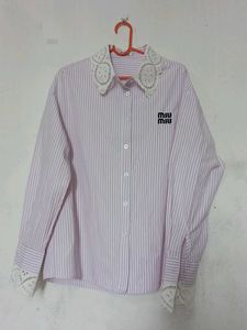 Miumiu authentic Striped Button-Up Shirt