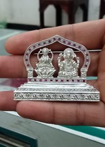 Pure Silver Lakshmi Ganesh Murti (wt:23.700g)