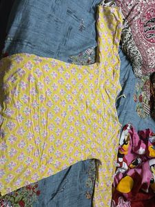 Yellow short kurti