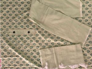 Green Printed Kurta Suit Material