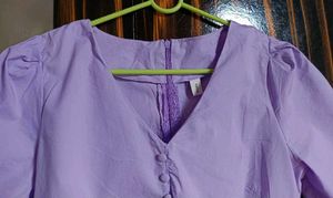 Cute Lavender Peplum Top
