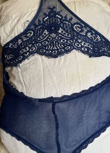 Blue body suit
