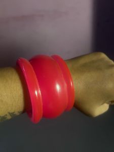Vibrant Red Statement Bangle Set