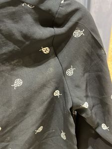 Black Sheer Printed Blouse